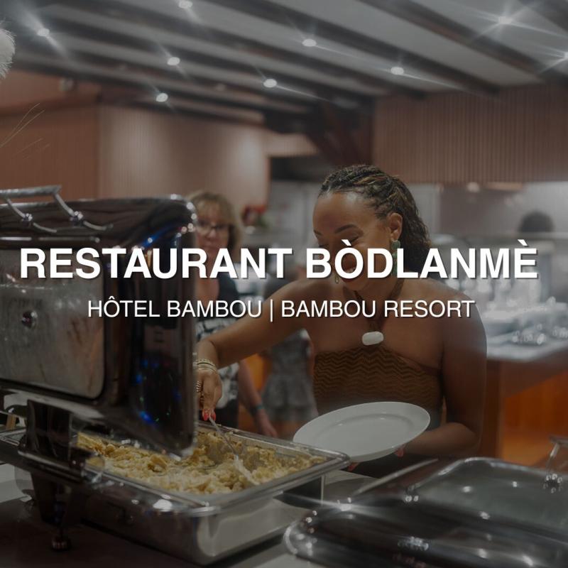 Hotel pied dans l'eau martinique BAMBOU  -restaurant 2